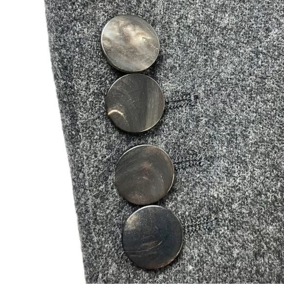 Lanvin Charcoal Grey Wool Single Breast Snap Button Blazer Size 50 - Picture 5 of 11